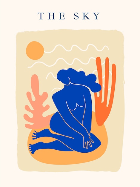 Matisse-artillustration des flachen designs