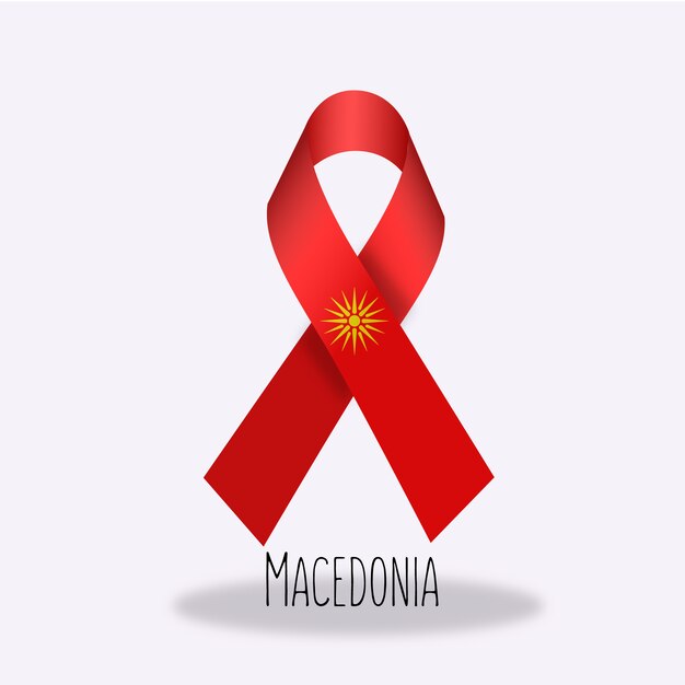 Mazedonien Flagge Band Design