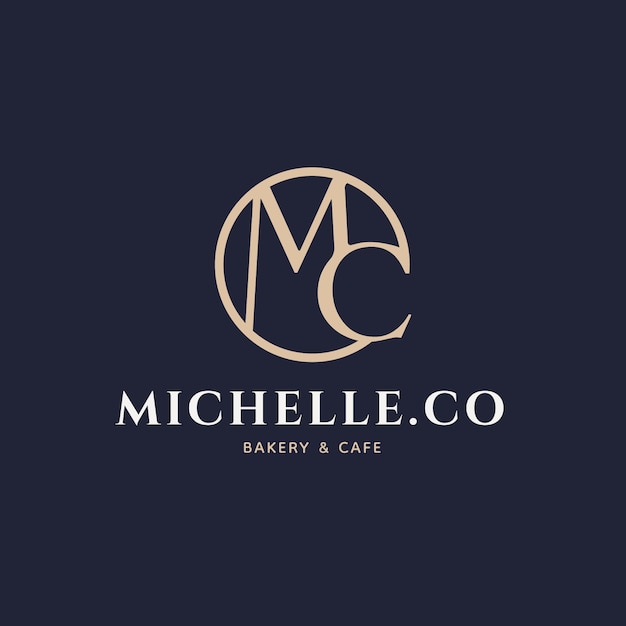 Mc-Logo-Vorlage im flachen Design