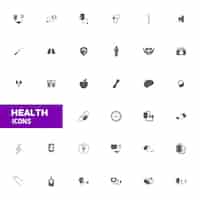 Kostenloser Vektor medical icon set gesundheitswesen symbol vektor-illustration