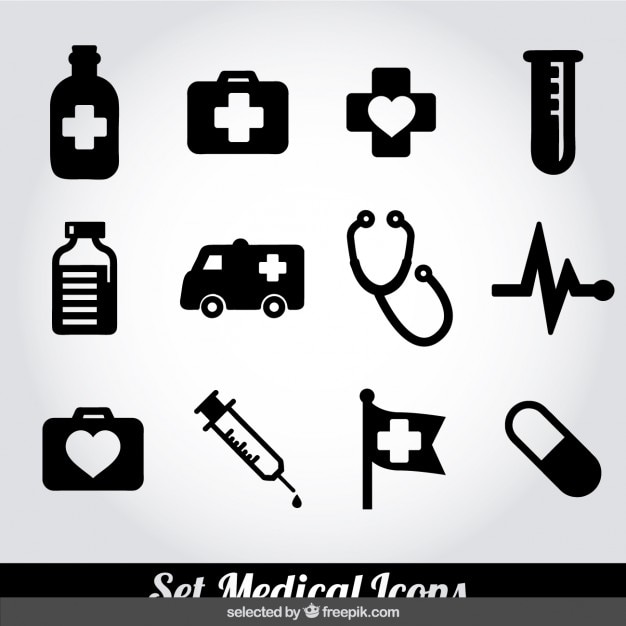 Kostenloser Vektor medical icons set