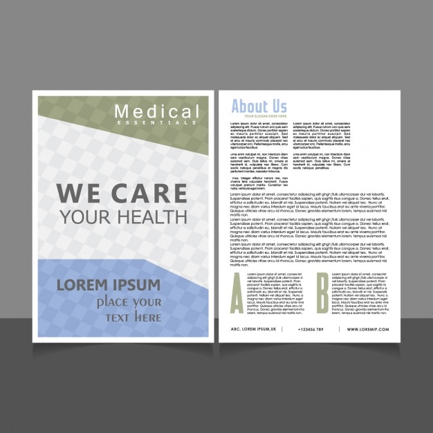 Kostenloser Vektor medizinische broschüre vorlage