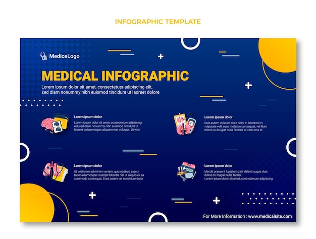 Kostenloser Vektor medizinische infografik mit farbverlauf
