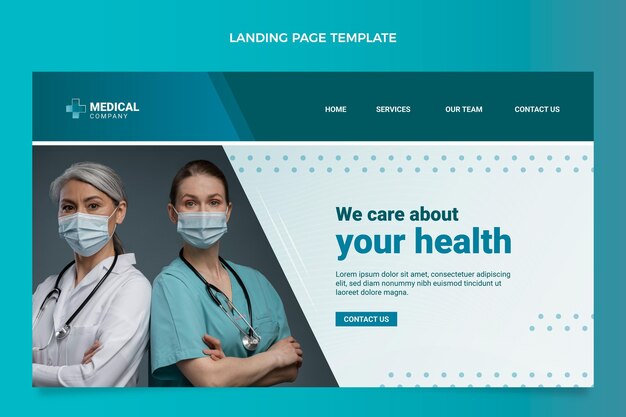 Medizinische Landingpage mit Gradienten