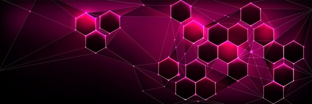 Medizinischer oder technischer Hintergrund mit sechseckigem Muster