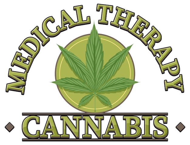 Medizinisches cannabis-abzeichen-logo