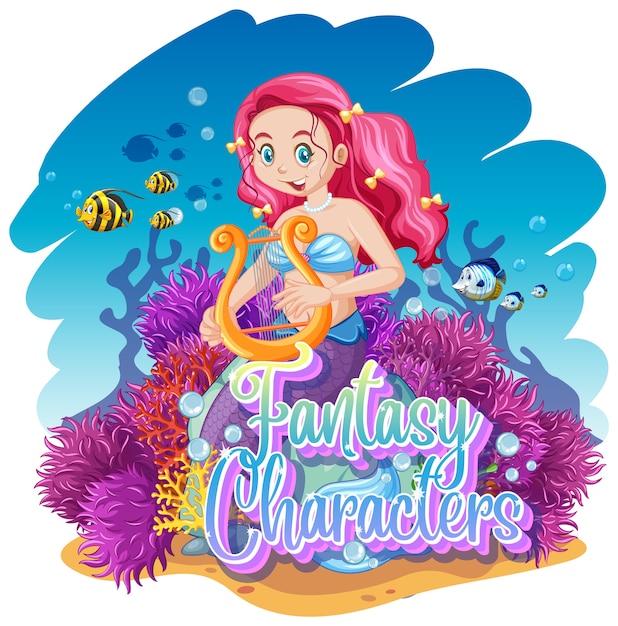 Meerjungfrau in der unterwasserwelt