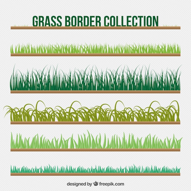 Kostenloser Vektor mehrere gras grenzen