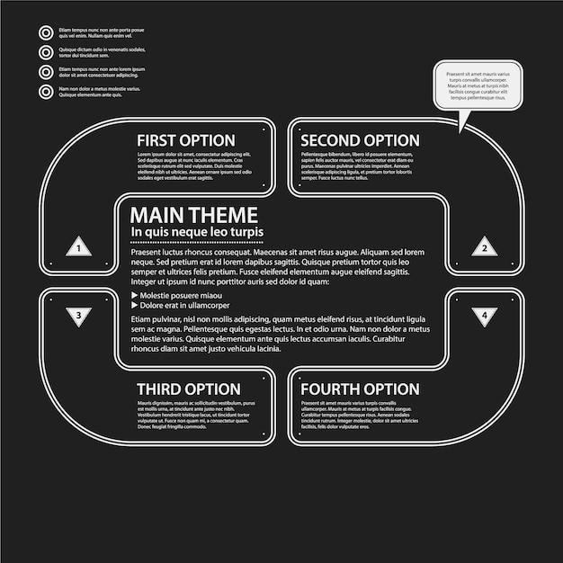 Kostenloser Vektor mehrere optionen infografisch