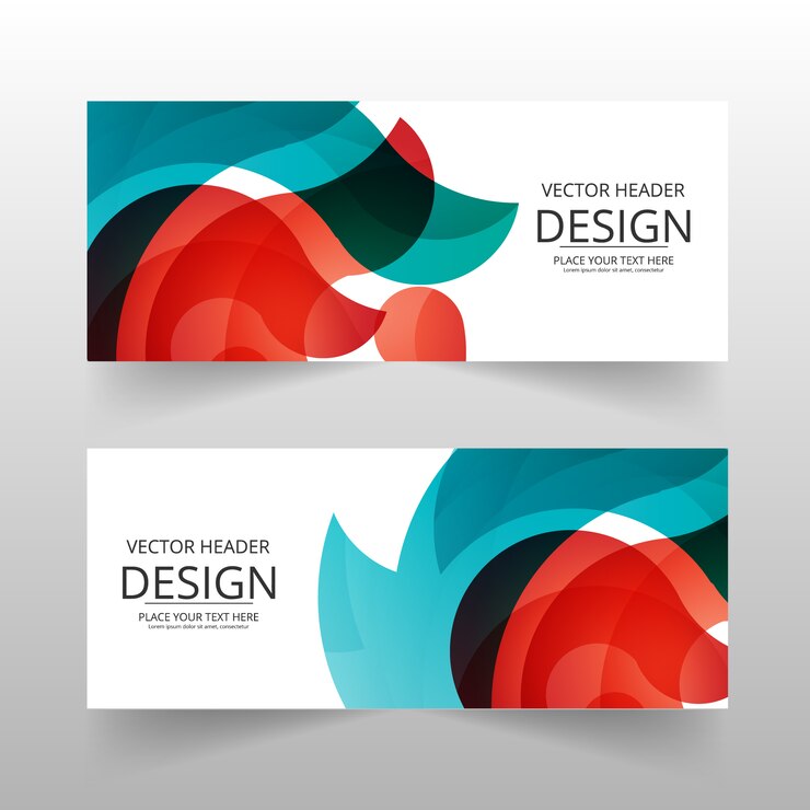 Mehrfarbiges abstraktes Banner