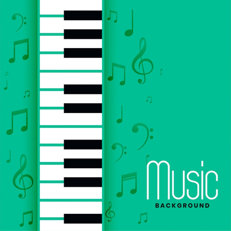 Kostenlose Vektor melodienhintergrund des klaviers und der musikalischen anmerkungen
