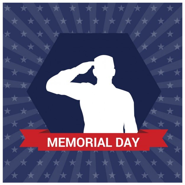 Kostenlose Vektor memorial day-karte