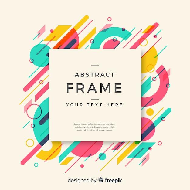 Kostenloser Vektor memphis abstract frame