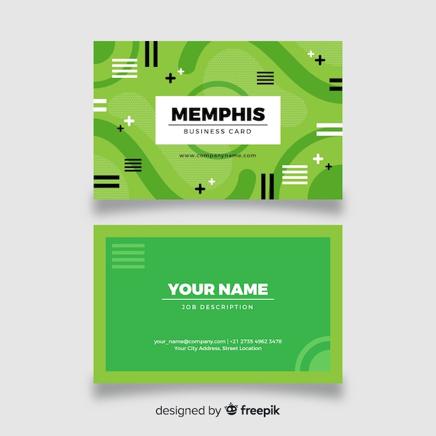 Memphis-art-visitenkarteschablone