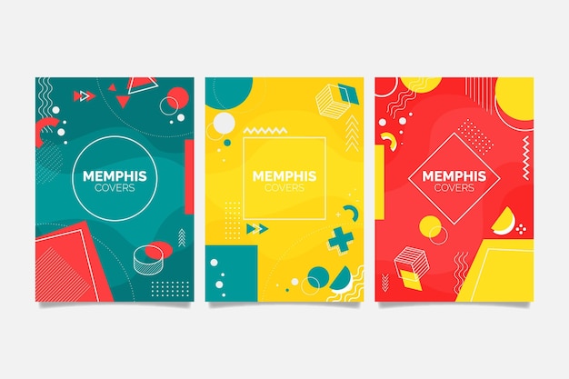 Memphis geometrische formen cover pack