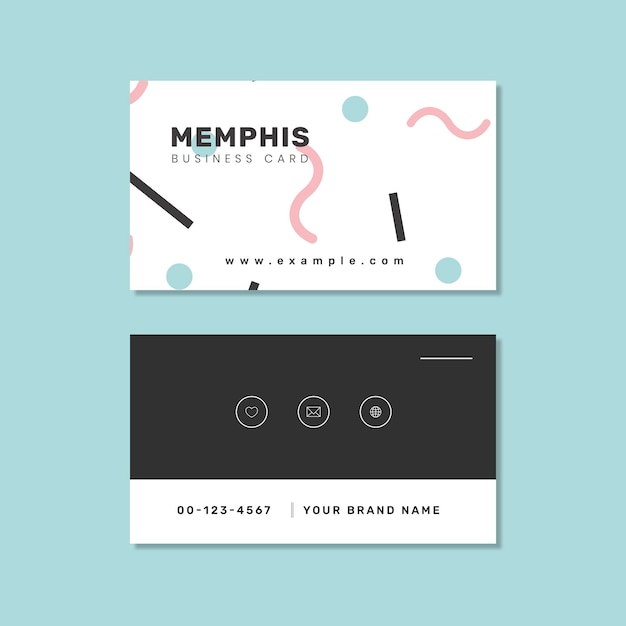 Memphis-namenskartendesign