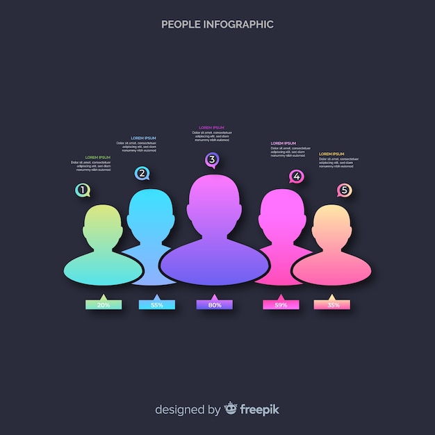 Kostenloser Vektor menschen infografik