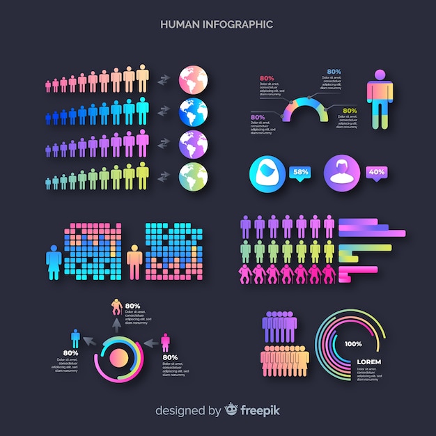 Menschliche infografik