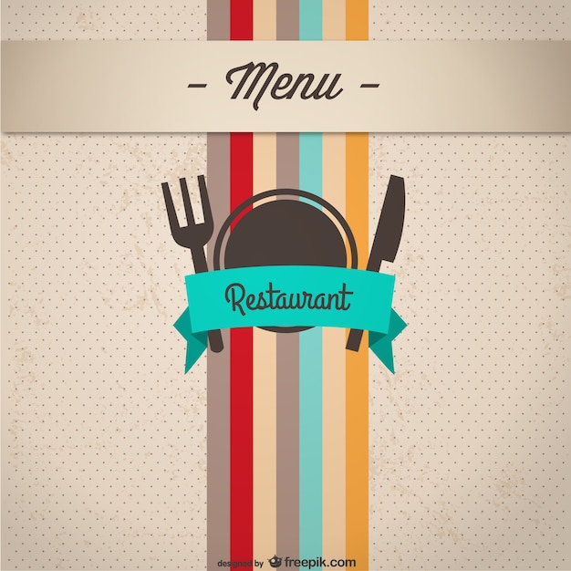 Menu cover design vektor material