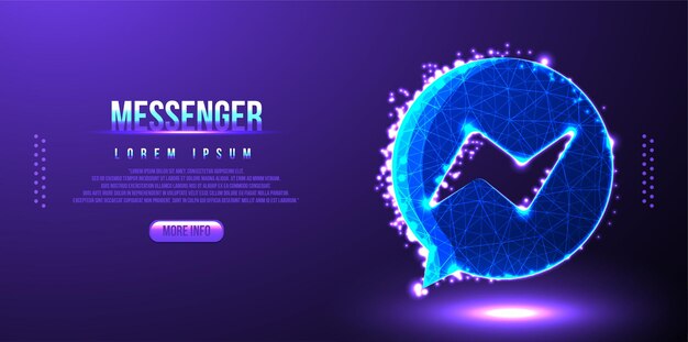 Messenger Low-Poly-Wireframe