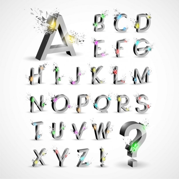 Metallic alphabet