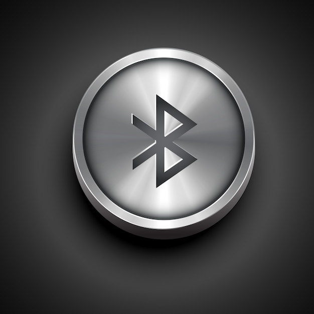 Kostenloser Vektor metallisches bluetooth-symbol