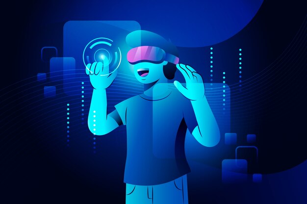 Metaverse-Hintergrund mit Farbverlauf