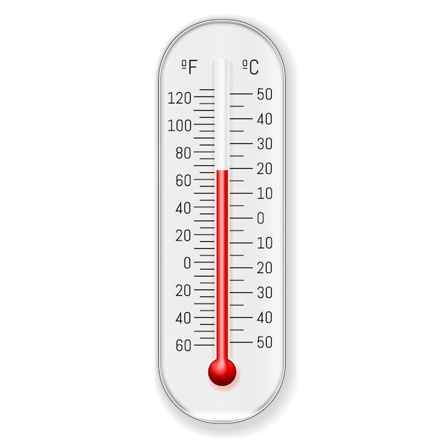 Meteorologiethermometer Celsius Fahrenheit Realistisch