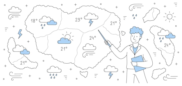 Meteorologischer Bericht Wettervorhersagekonzept