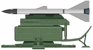 Kostenloser Vektor militärischer raketenwerfer-vektor