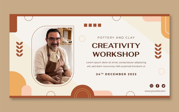 Minimale Kreativität Atelier Facebook-Post