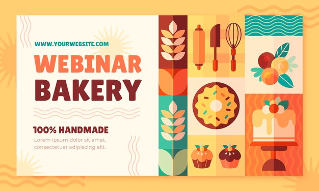 Minimale webinar-vorlage für bäckereien