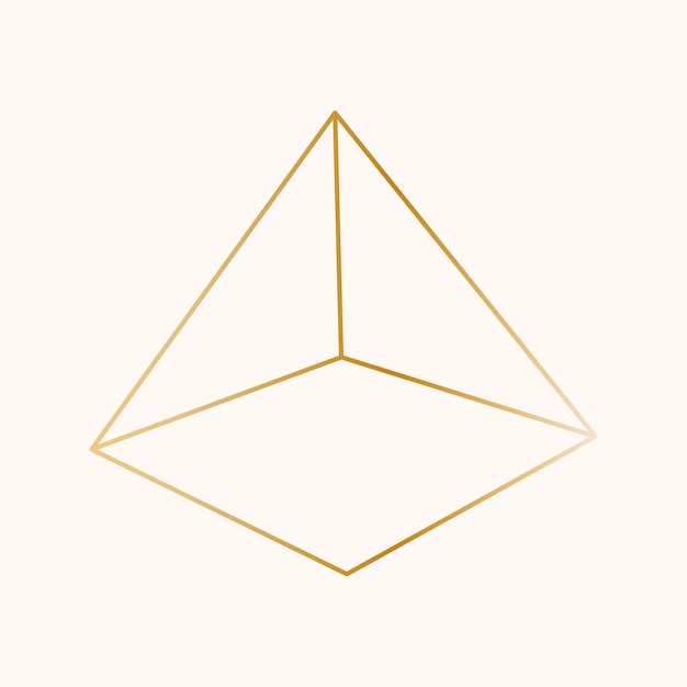 Kostenloser Vektor minimaler goldener pyramidenformvektor