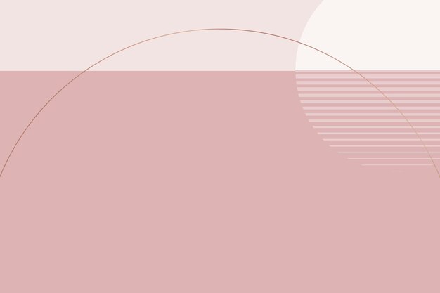 Minimaler Mondhintergrundvektor im nordischen Stil in nacktem Rosa