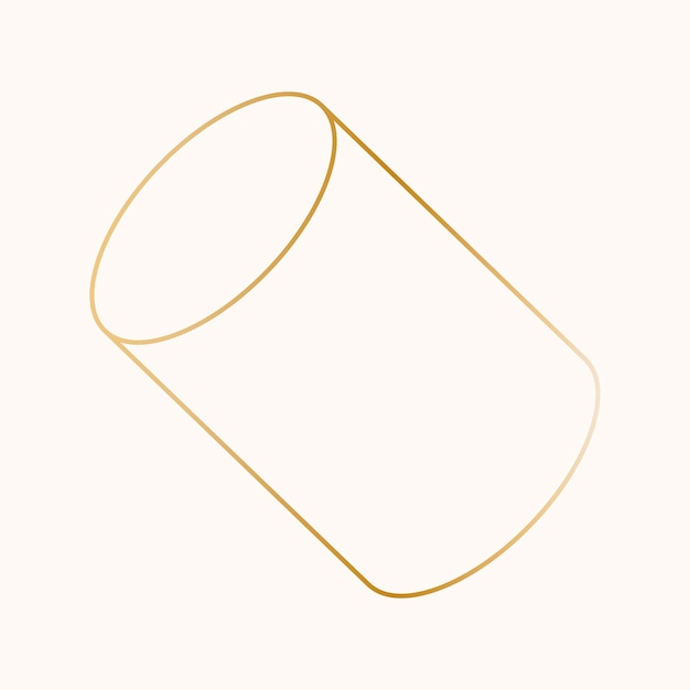 Kostenloser Vektor minimaler vektor in form eines goldenen zylinders