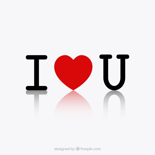 Minimalist Ich liebe dich
