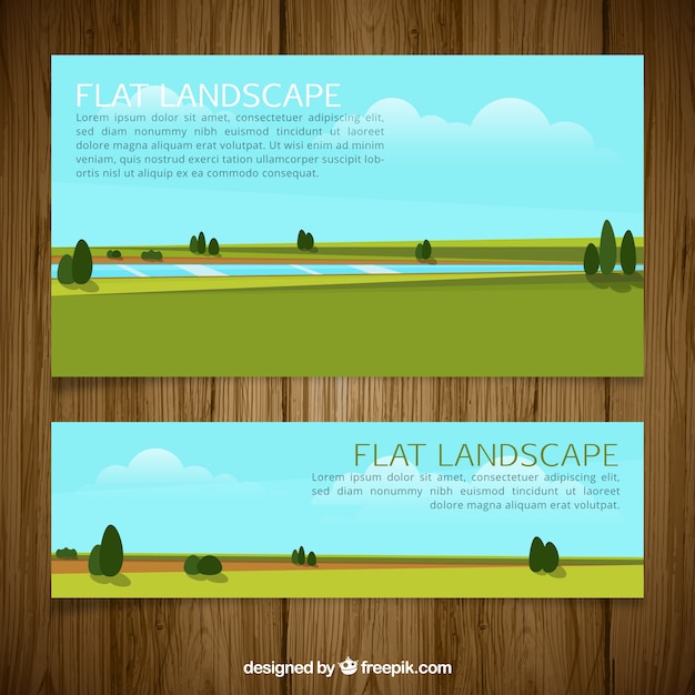 Kostenloser Vektor minimalist landschaft