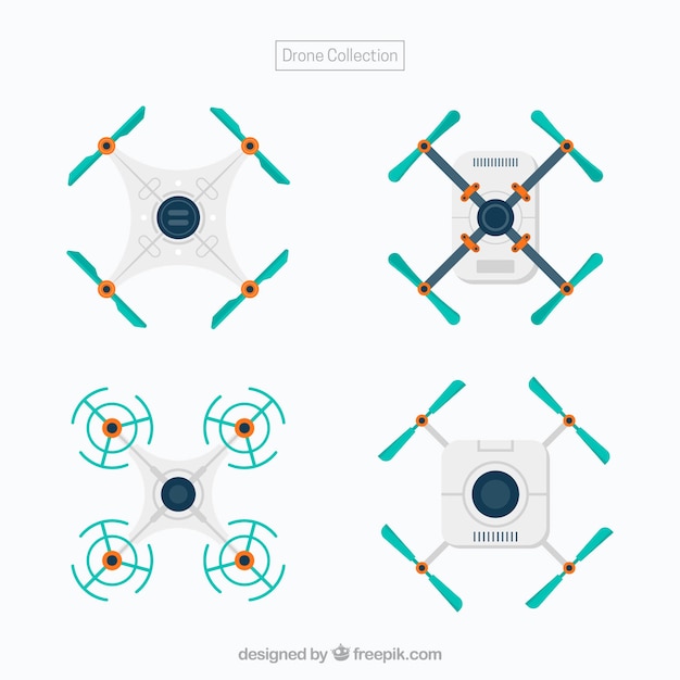 Kostenloser Vektor minimalistische packung moderner drohnen