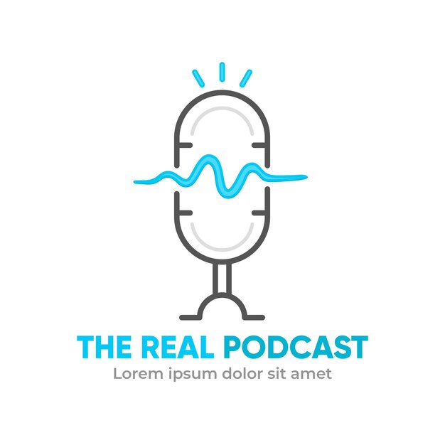 Minimalistische Podcast-Logo-Vorlage