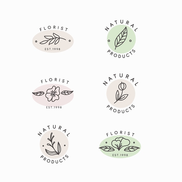 Minimalistisches Logo-Sortiment