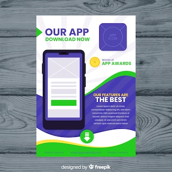 Mobile app-flyer-vorlage