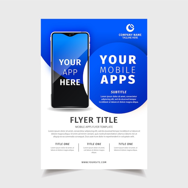 Mobile app-flyer-vorlage