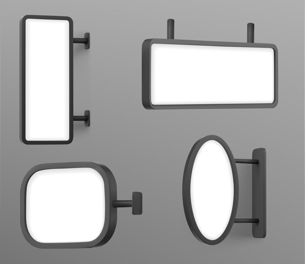 Mockup eines an der Wand befestigten Schildes
