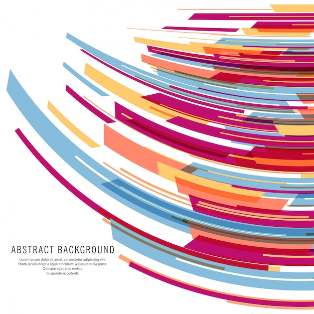 Kostenloser Vektor moderne bunte linien wellenhintergrundvektor