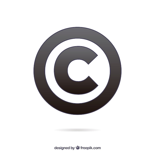 Kostenloser Vektor moderne copyright-symbol vorlage