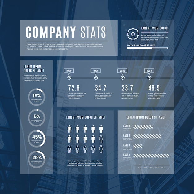 Moderne einfarbige Infografik