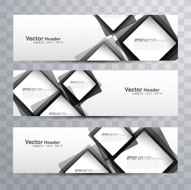 Kostenloser Vektor moderne graue banner