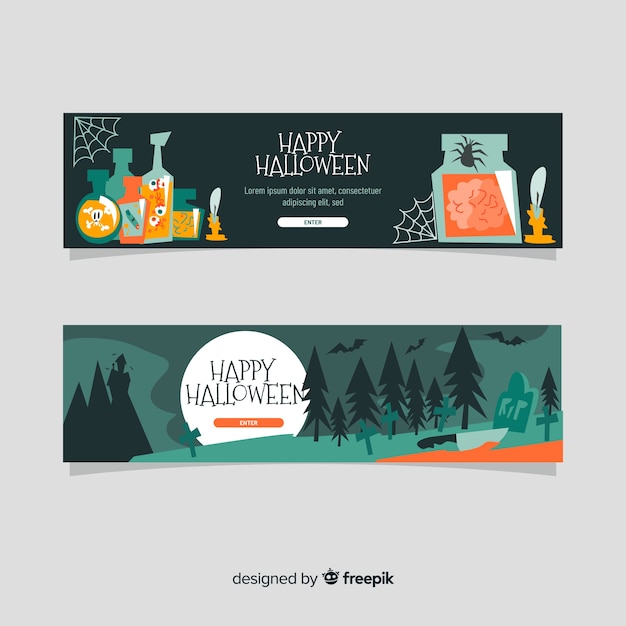 Moderne halloween-banner