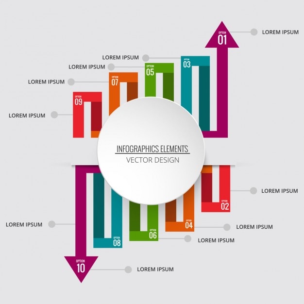 Kostenloser Vektor moderne infografik hintergrund