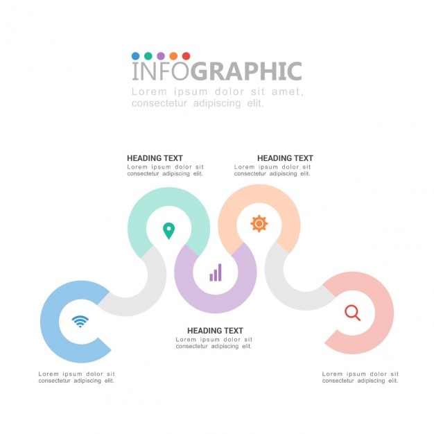 Moderne infografiken kreis